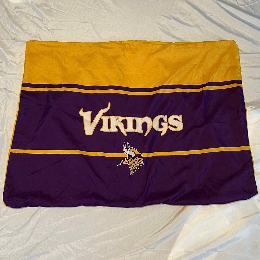 Cathay Sports Pillow Sham Unisex OS Purple Very Good Minnesota Vikings NFL Logo - Picture 2 of 7